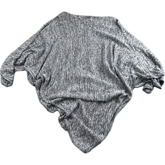 LULULEMON Foward Flow Poncho Womens Heathered Gray Ribbed Minimalist Sweater - Picture 1 of 8